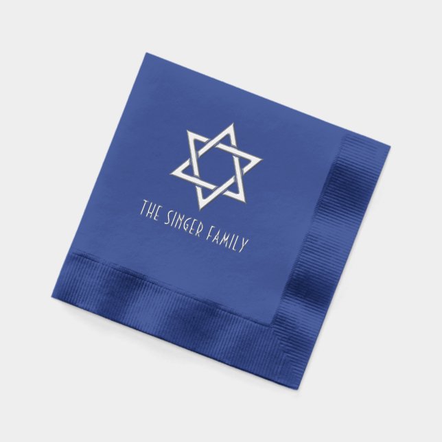 Simple Elegant Star of David #3 Nom de famille (Gauche)