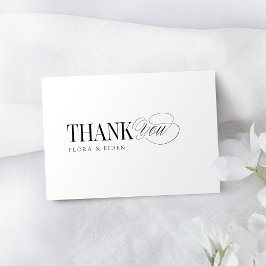 Simple Elegant Timeless Typography Thank You Mitteilungskarte