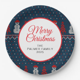 Simple Elegant Ugly Christmas | Family Custom Name Pappteller