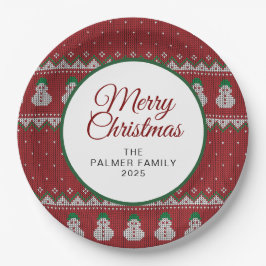 Simple Elegant Ugly Christmas | Family Custom Name Pappteller