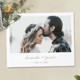 Simple Elegant Wedding Photo Guest Book Gästebuch