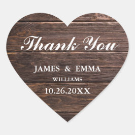 Simple Elegant Woodsy Wedding Danke Stickers