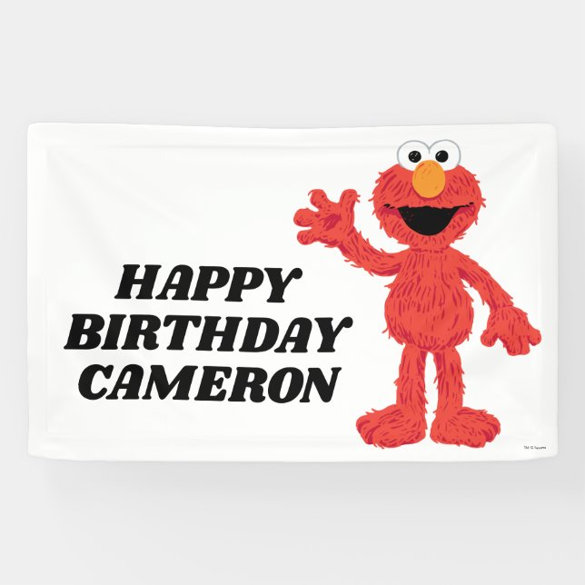 Simple Elmo 1. Geburtstag Banner (Horizontal)