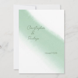 Simple Emerald Green Watercolor Save the Date Einladung