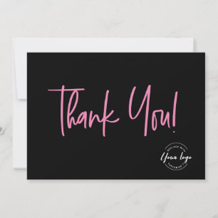 Simple Entreprise Logo Social Merci Black Pink