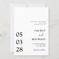 Simple et élégante invitation