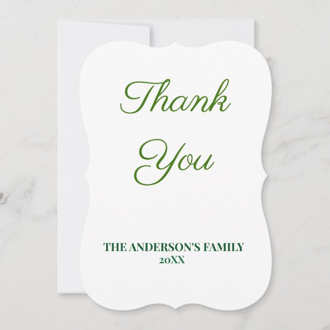 simple et minimal ajouter votre carte de remerciem (Devant)