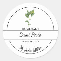 Simple Étiquette Basil fait maison