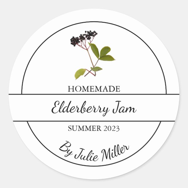 Simple Étiquette de confiture d'airelle fait maiso (Devant)