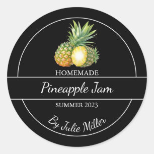 Simple Étiquette de confiture d'ananas fait maison