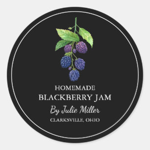 Simple Étiquette de confiture de Blackberry fait m