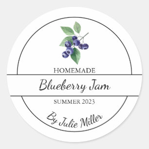 Simple Étiquette de confiture de bleuet maison