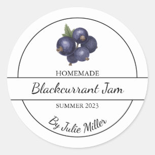 Simple Étiquette de confiture de cassis fait maiso