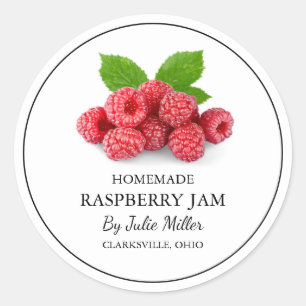Simple Étiquette de confiture de framboise maison