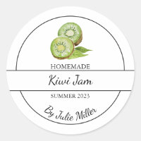 Simple Étiquette de confiture de Kiwi fait maison