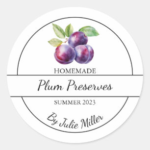 Simple Étiquette de réserves de prune maison