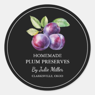 Simple Étiquette de réserves de prune maison