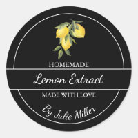 Simple Étiquette d'extraction de citron fait maiso