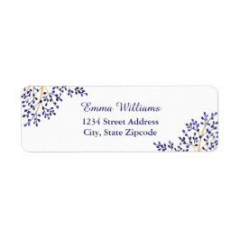 Simple Étiquettes de adresse de la nature bleue