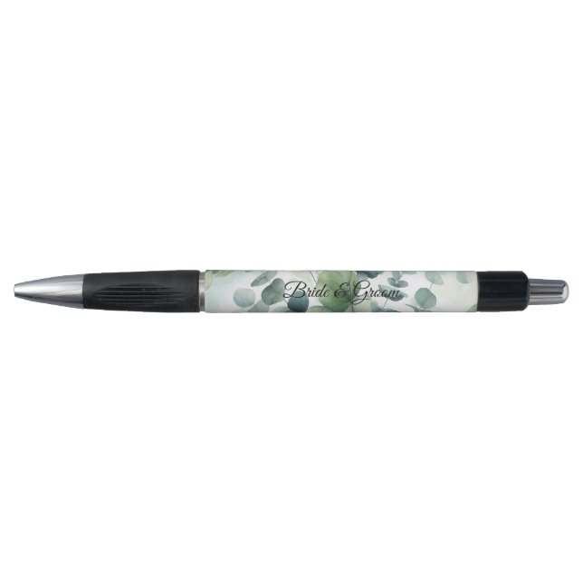Simple Eucalyptus Wedding Pen Kugelschreiber (Vorderseite)