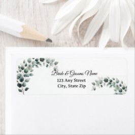 Simple Eucalyptus Wedding Return Address