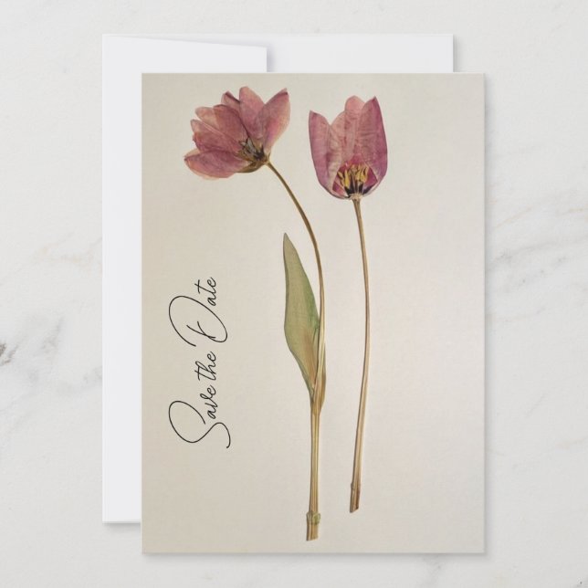 Simple Faire-Part de Fleur Sauvage (Devant)