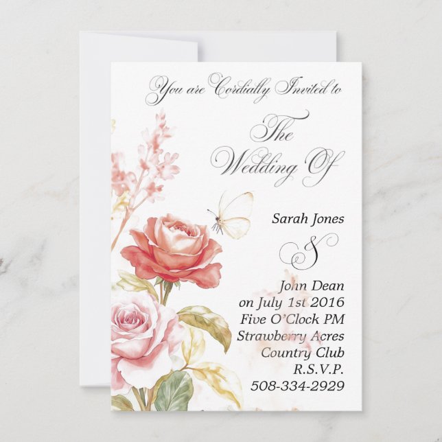 simple faire-part de mariage (Devant)