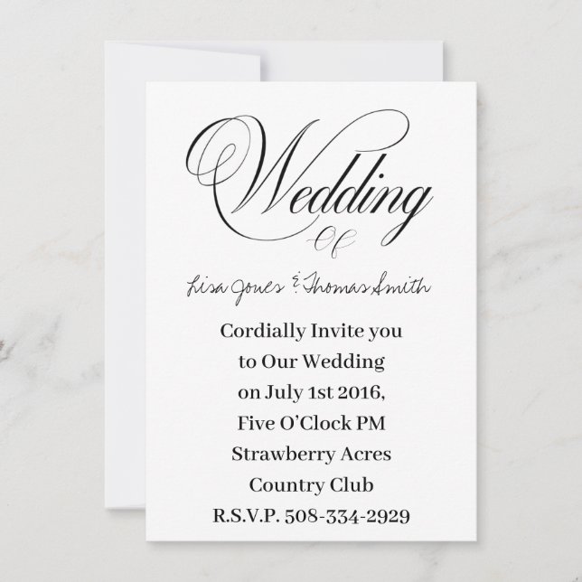 simple faire-part de mariage (Devant)