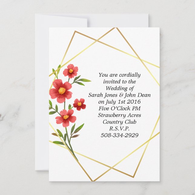 simple faire-part de mariage (Devant)