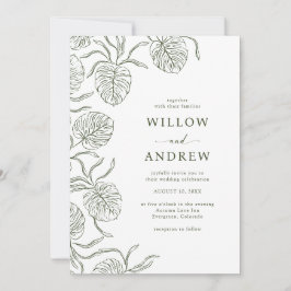 Simple Faire-part de mariage tropicale