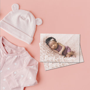 Simple Faire-part de naissance photo complète