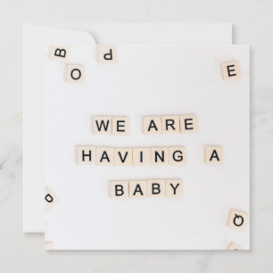 Simple faire-part de naissance sur des pierres à l