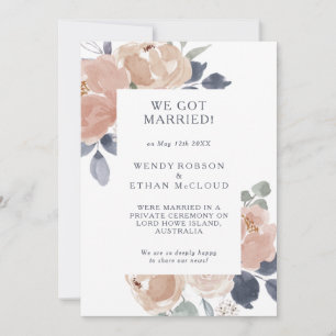 Simple Faire-part d'élévation florale rustique