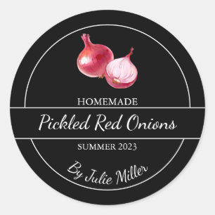 Simple fait maison Picked Onions rouge Étiquette n