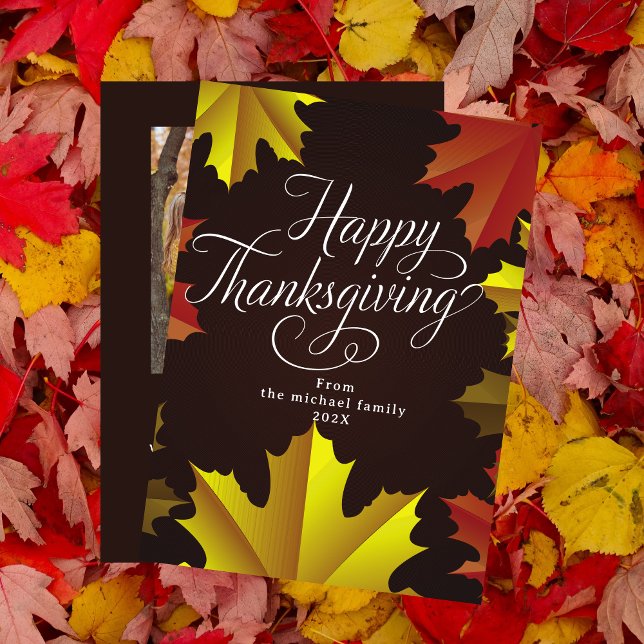 Simple Fall bon thanksgiving Carte de vacances pho (Créateur téléchargé)