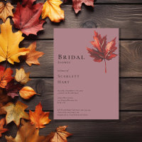 Simple Fall Leaf Mauve Wedding Brautparty