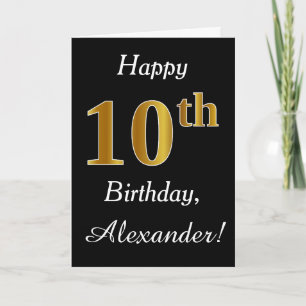 Simple Faux Gold 10e anniversaire + Carte de nom p