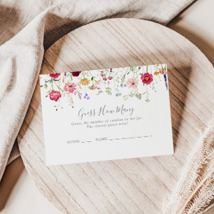 Simple Fleur sauvage Devinez Combien De Carte De J