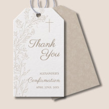 Simple Floral Cross Thank You Confirmation