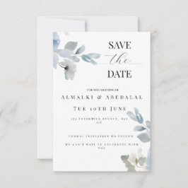 Simple Floral Enregistrer la carte Mariage Date