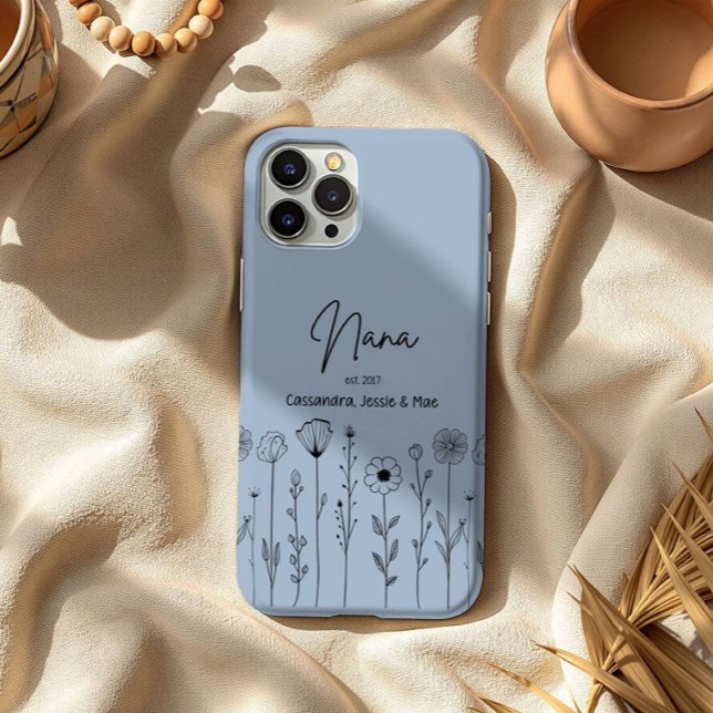 Simple Floral Nana Custom Title iPhone 16 Pro Max Hülle (Von Creator hochgeladen)