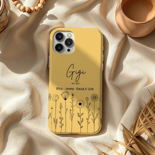 Simple Floral Nana Custom Title iPhone 16 Pro Max Hülle (Von Creator hochgeladen)