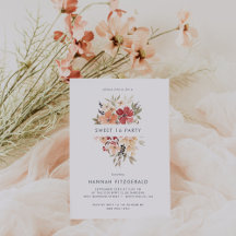Simple Floral Sweet 16 Birthday