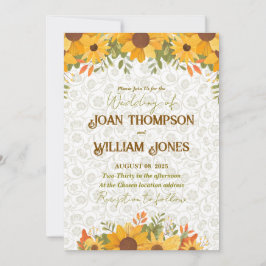 Simple floral Wedding Card  Einladung