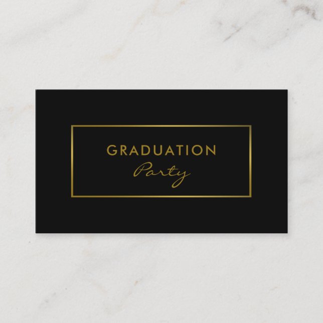Simple Foil Effect Graduation Party Invitation de  (Devant)