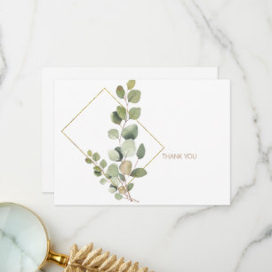 Simple Foliage Gold Texte Funéraire Merci