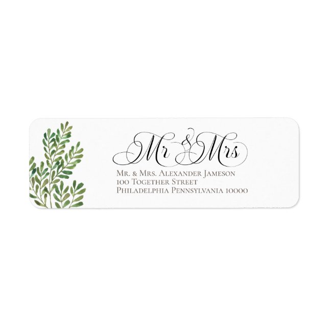 Simple Foliage Mr. & Mrs. (Vorne)