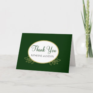 Simple Forest Green Dankeskarte