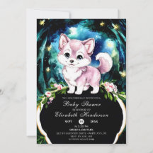 Simple Forest Wolf Baby Dusche
