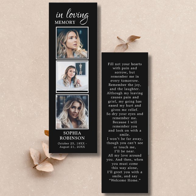 Simple Funérailles 3 photo Carte de prière (Créateur téléchargé)